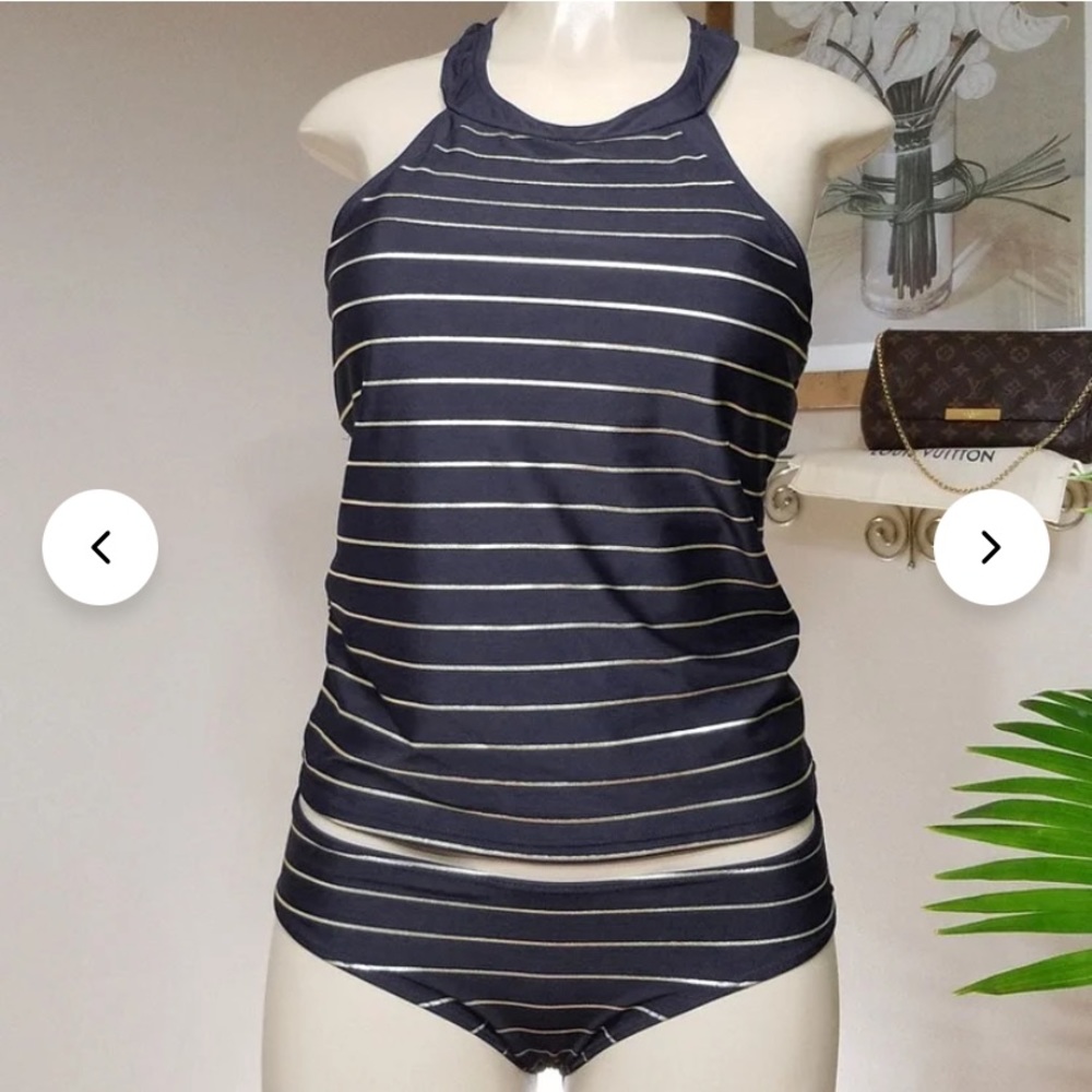 Halter striped tankini set. Brand new never worn!